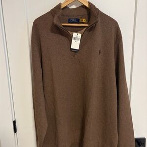BNWT Polo by Ralph Lauren Chocolate Zip-Up Sweater